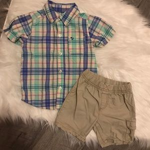 Toddler boy button down dress outfit 24 m Easter